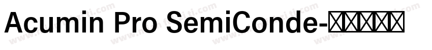Acumin Pro SemiConde字体转换